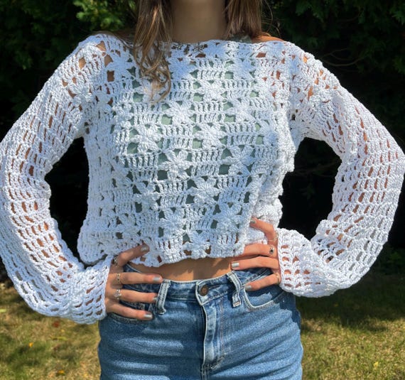 Flower Sweater Crochet Pattern - Etsy