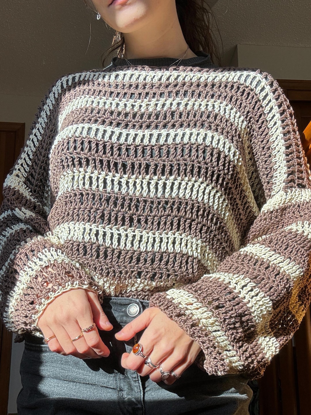 Coffee Cream Sweater Crochet Pattern New Zealand