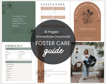 BEST SELLER Printable Foster Care Guide | Organization and Management Binder for Foster Parents | Floral Design