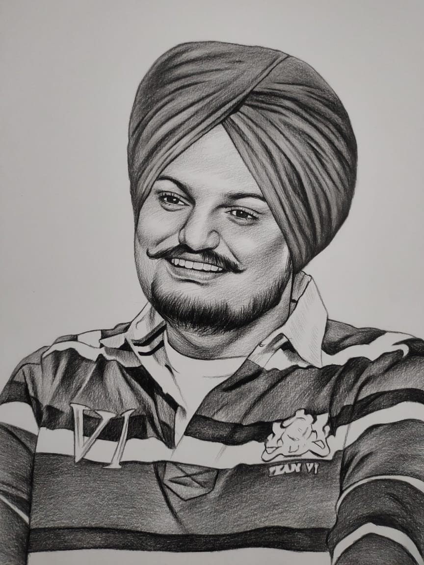 Sidhu Moose Wala Easy Pencil Sketches 