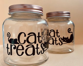 Cat Treat Jar - Cookie Jar, animal treats, cat jar, cute storage, food storage, funny animal, cat lovers jar