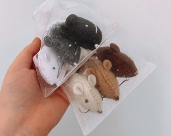 Handmade catnip felt mice, cat toy, mouse cat toy, three pack mice, catnip toy, felt toy, mice, kitty toy, best seller