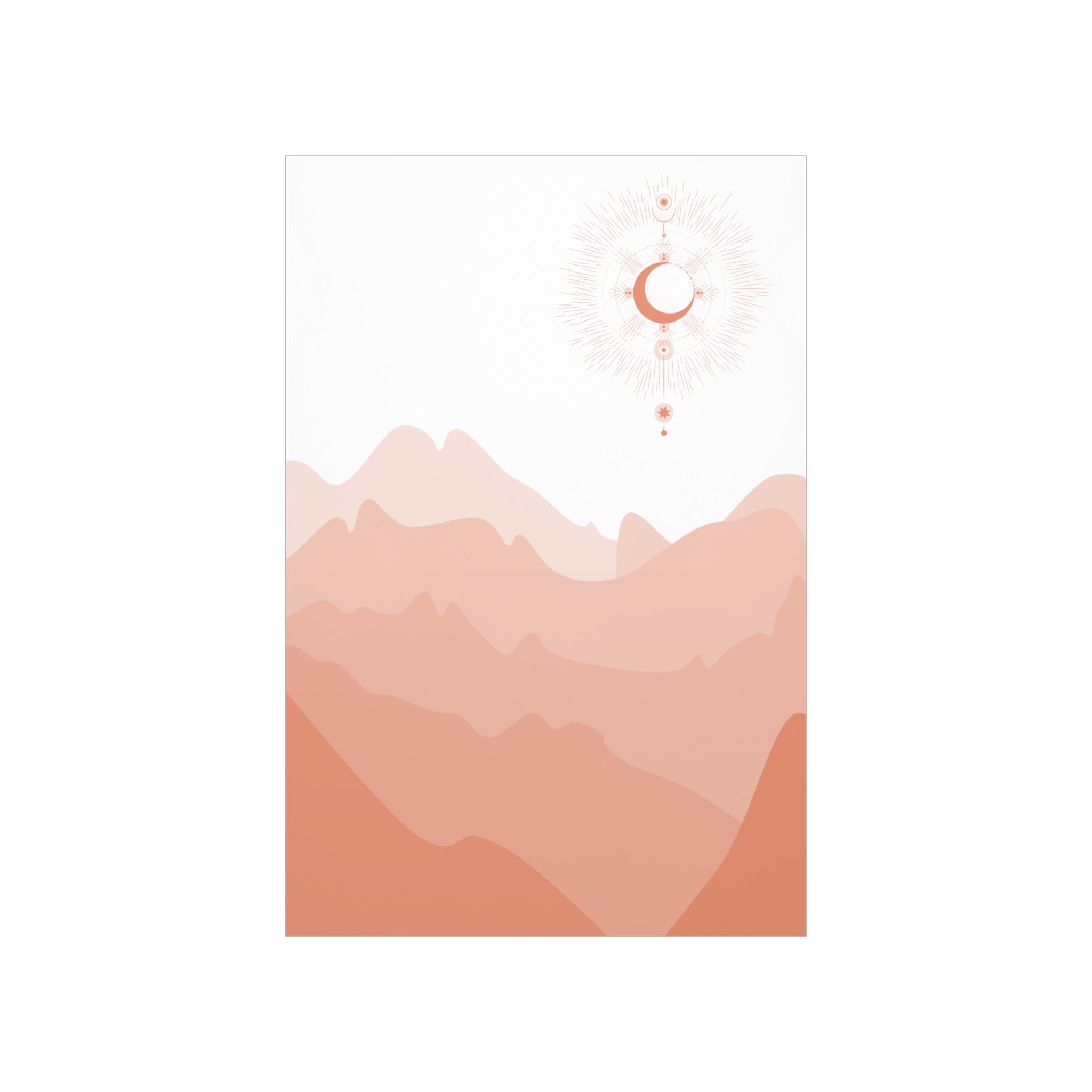 Pink Boho Wall Decor Poster Premium Matte Vertical Poster Etsy