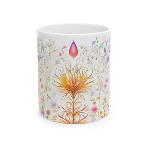 Ceramic Mug 11oz | Nature Mug | Mystical Mug | Floral Mug | Gift for Her