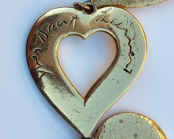 Yves Saint Laurent Paris vintage 80's gold hearts… - image 2