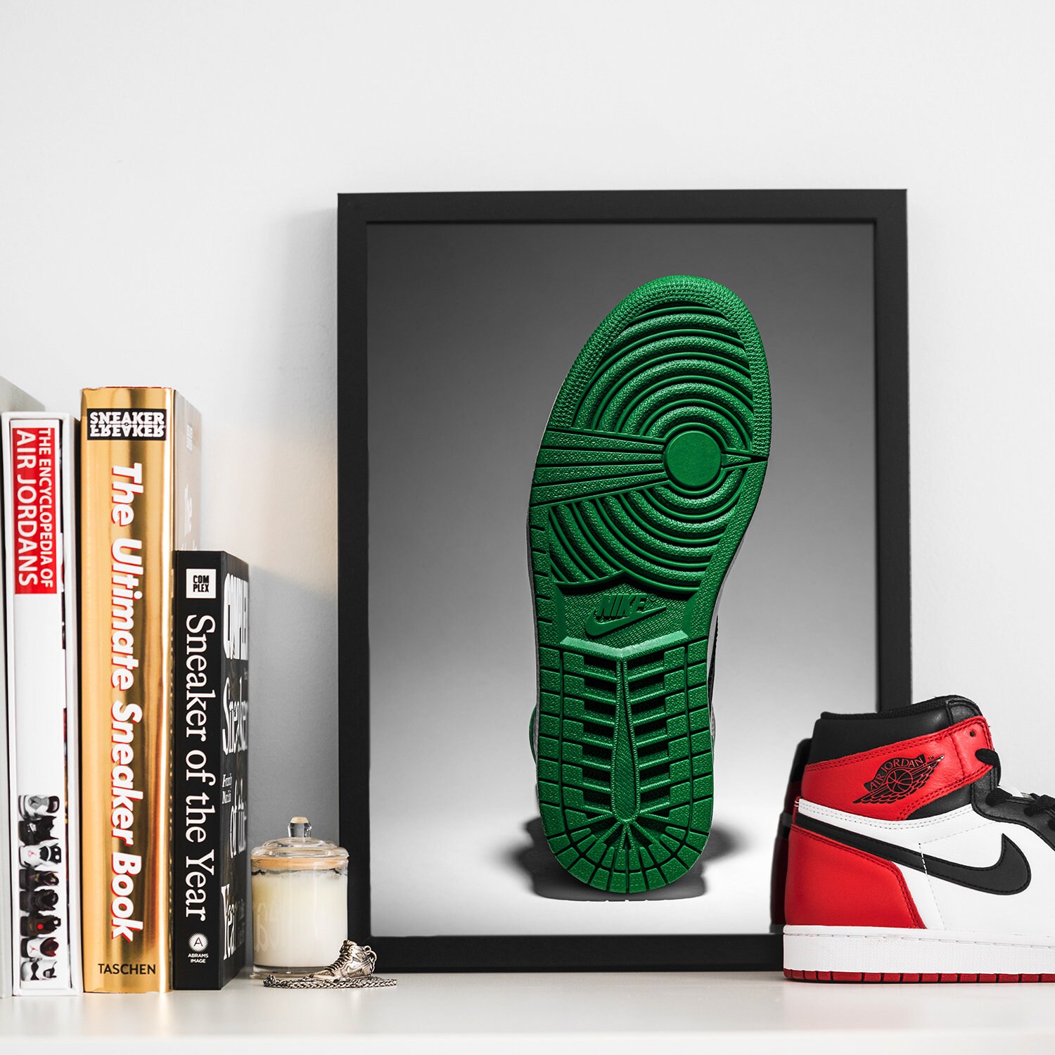 AJ1 Sole Green Sneaker Poster Nike Air 