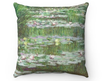 Vintage Images Water Lilies and Agapanthus Throw Pillow Multicolor 18x18 Vintage Images Water Lilies and Agapanthus Throw Pillow Multicolor 18x18