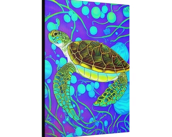 Vibrant Deep Sea Turtle