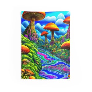 Trippy Mushroom. Psychedelic Tapestry