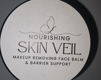 Nourishing Skin Veil Makeup Removing Balm | Tallow Cleansing Balm | Barrier Support Face Balm | Gentle Makeup Remover | Anhydrous Skincare