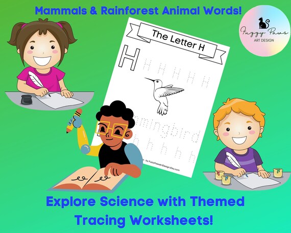 2 sets of printable alphabet tracing worksheets science etsy