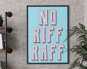 Insegna In Metallo Retr&ograve; - NO RIFF RAFF - Stile Vintage - Riproduzione UK - Piccola