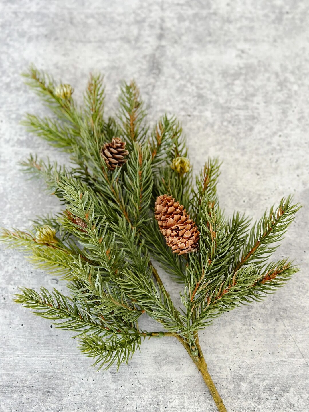 Evergreen Pick, Artificial Pine, Christmas Spray, Faux Cedar, Christmas