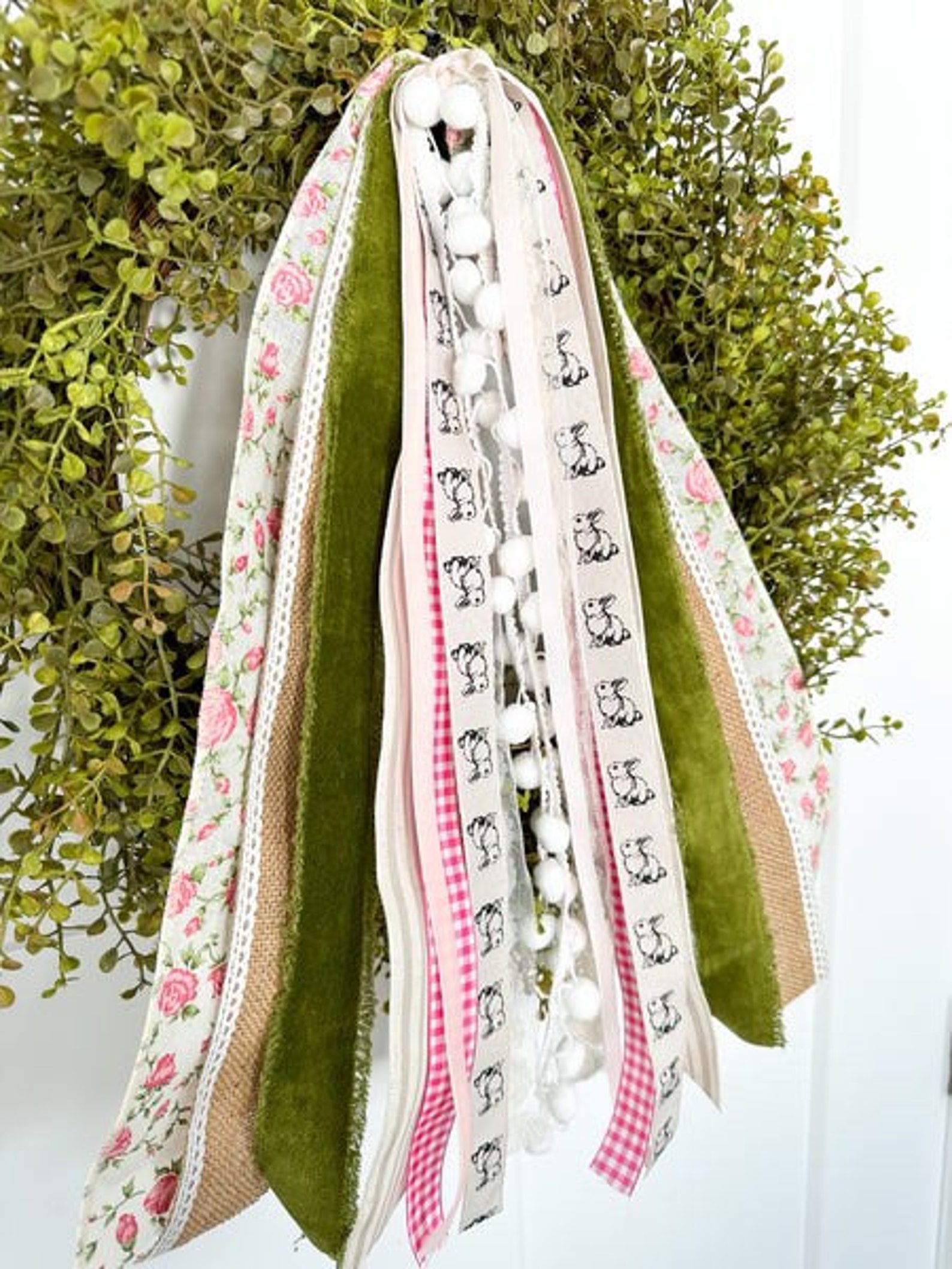 Spring Ribbon Set, Ribbon Bundle, Easter Decor, Clip on Ribbons, Easter ...