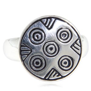 Men&#39;s Silver Ring 925 Medieval Roman Christian - Strength and Faith