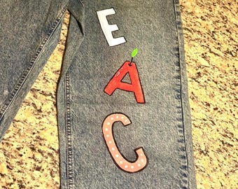 Teacher Painted Jeans