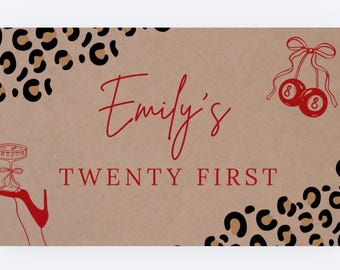 Cheetah Birthday banner