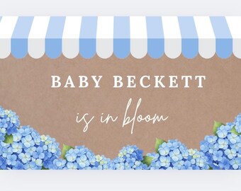 Baby In Bloom Handpainted Banner