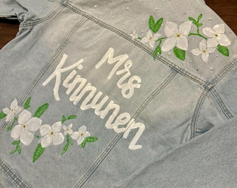 Bridal Handpainted Denim Jacket