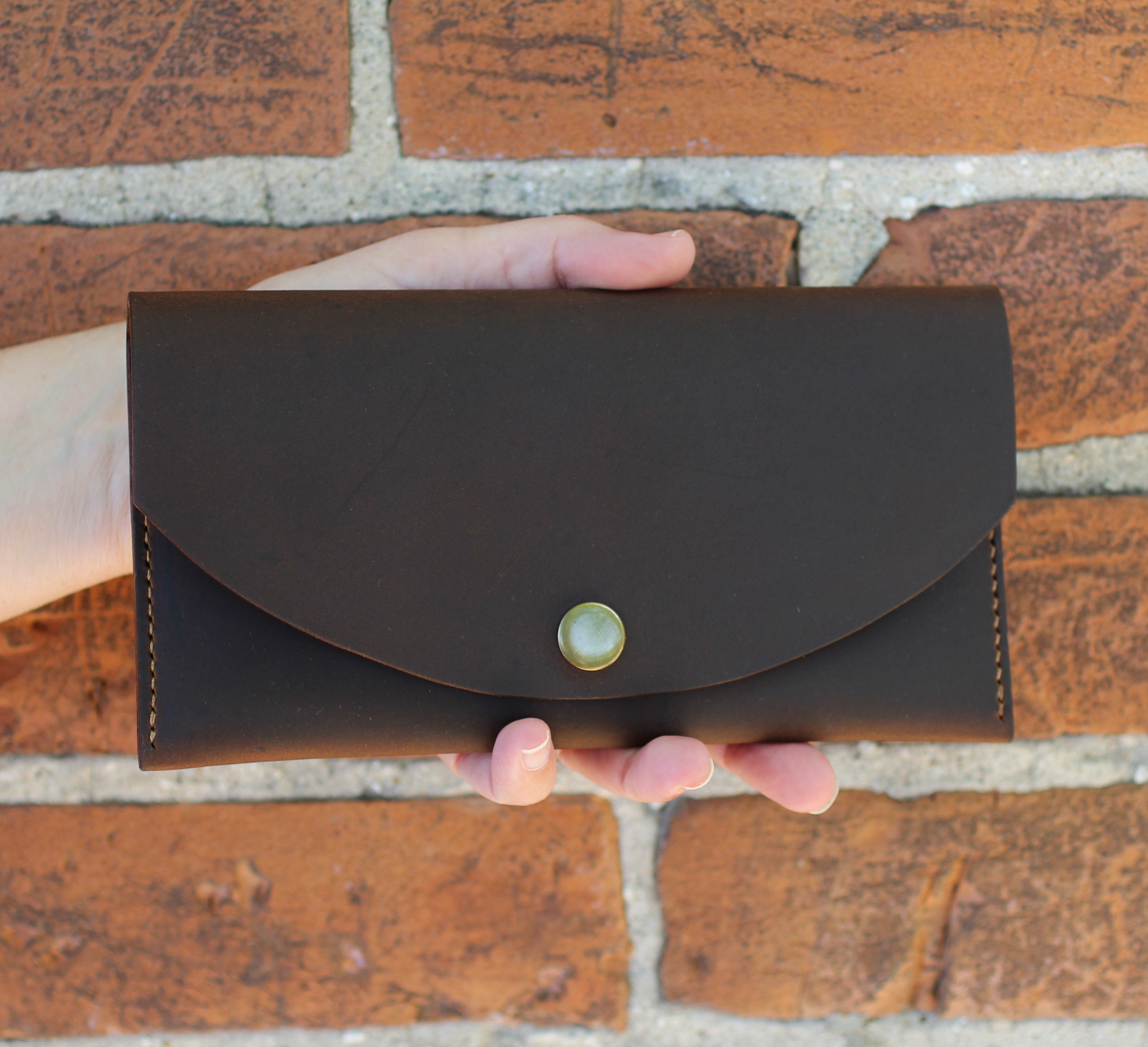 Handmade Womens Slim Leather Wallet Etsy