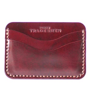 Tarjetero de cuero hecho a mano 2 - Billetera delgada, Billetera minimalista, Tarjetero para hombre, Tarjetero para mujer, Cuero curtido vegetal, Estuche para tarjetas