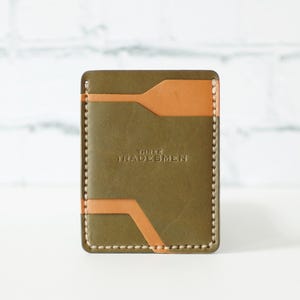 Tarjetero de cuero hecho a mano 3 - Billetera delgada, Billetera minimalista, Tarjetero para hombre, Tarjetero para mujer, Cuero de grano completo, Estuche para tarjetas