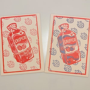 Carte postale de Calpico · impression linogravure