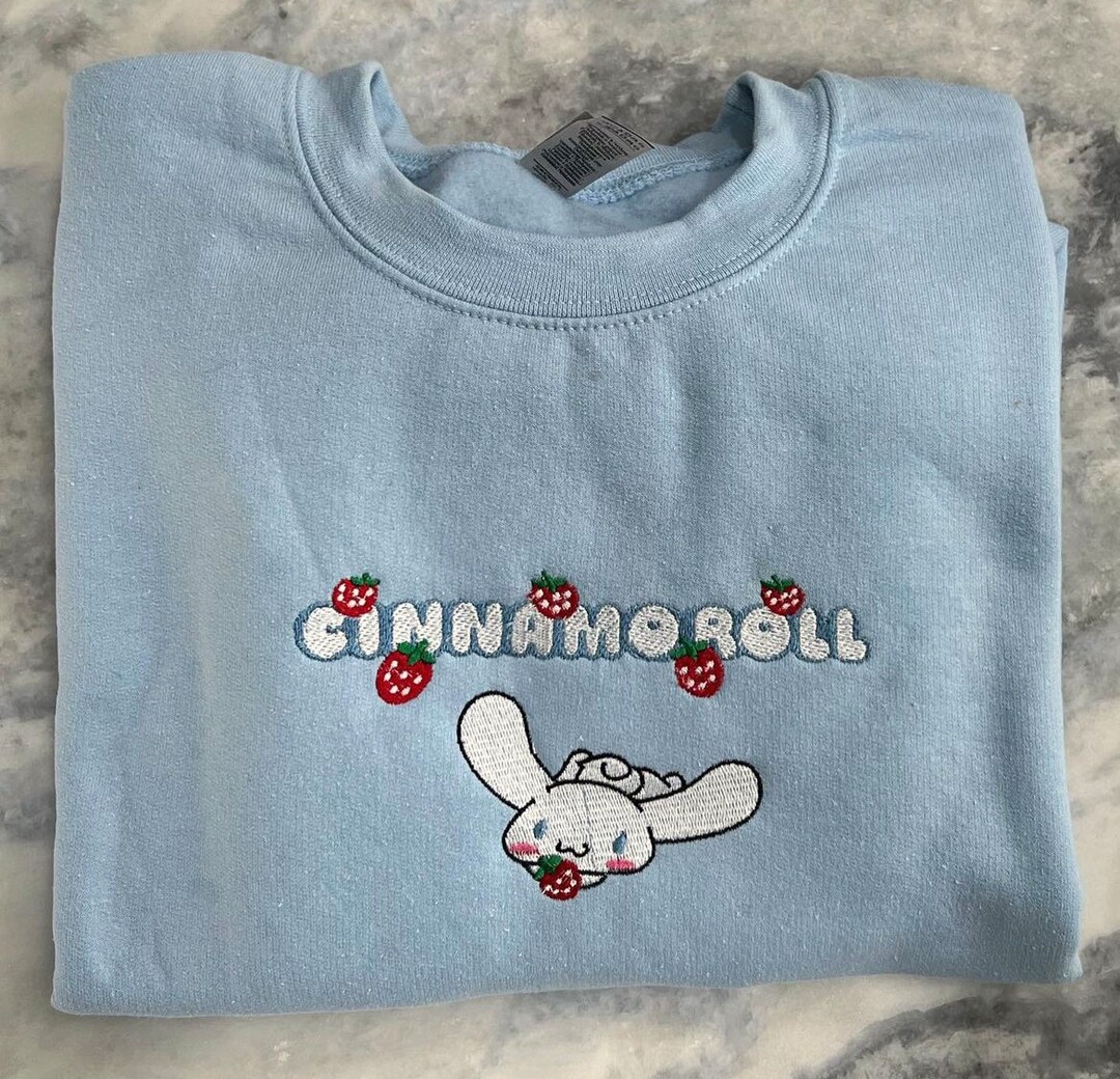 Cinnamo.roll Embroidered Sweater Cute and Cozy Kawaii Etsy