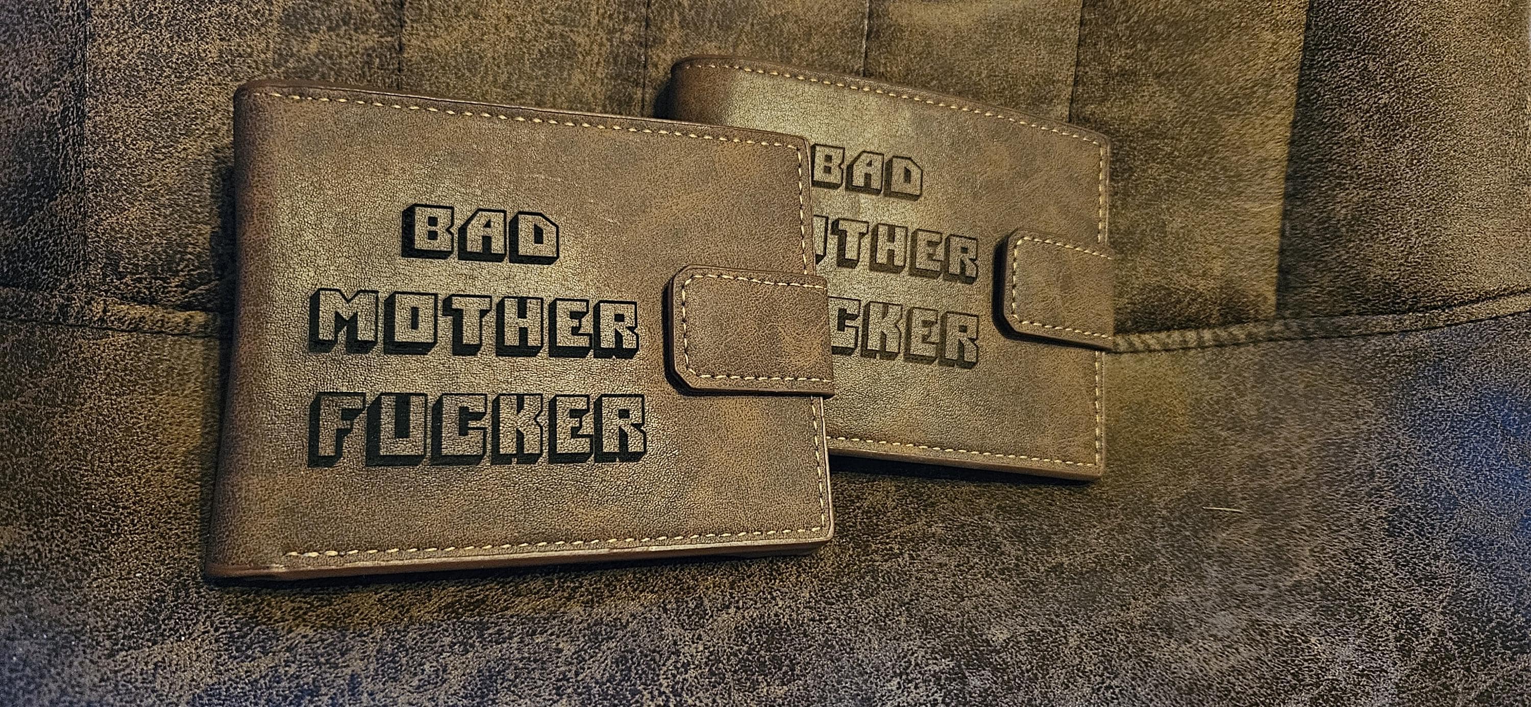 Bad Mother Fucker Leather Wallet - Etsy