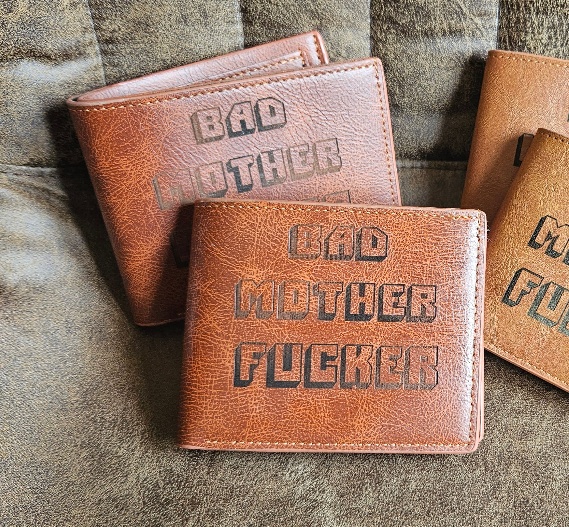 Bad Mother Fucker Leather Wallet Etsy