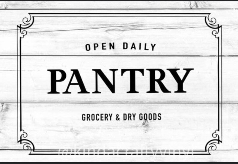 Pantry Door Decal, Pantry Sign, Pantry Label, Farmhouse Decor