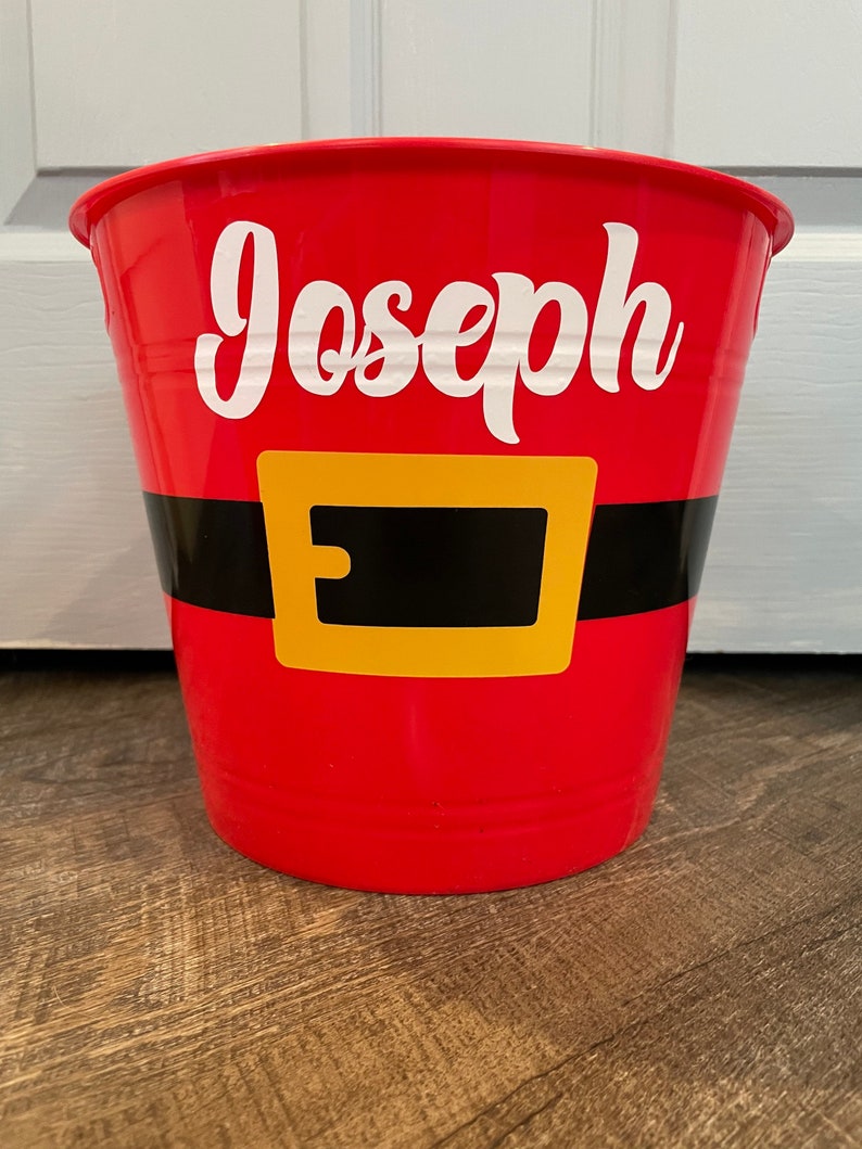 Personalized Buckets Gifts for Kids Christmas Decor Holiday Etsy