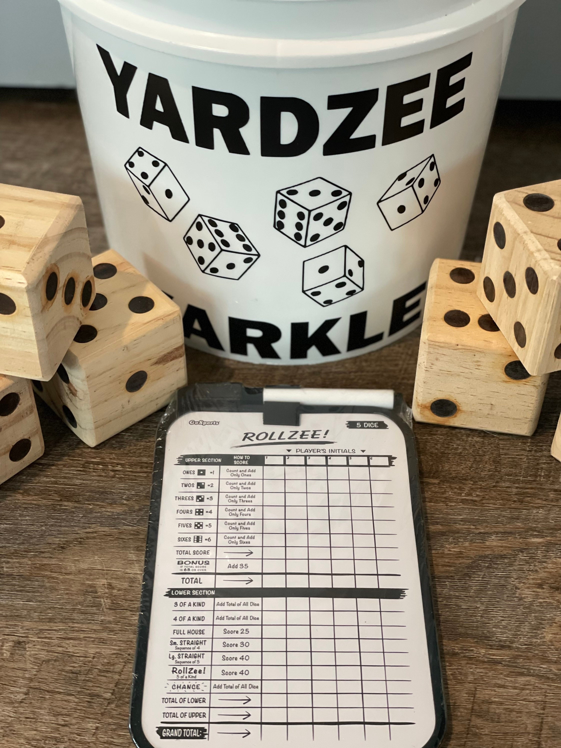 Yardzee Dice Farkle Game Farkle Dice Giant Lawn Games Etsy
