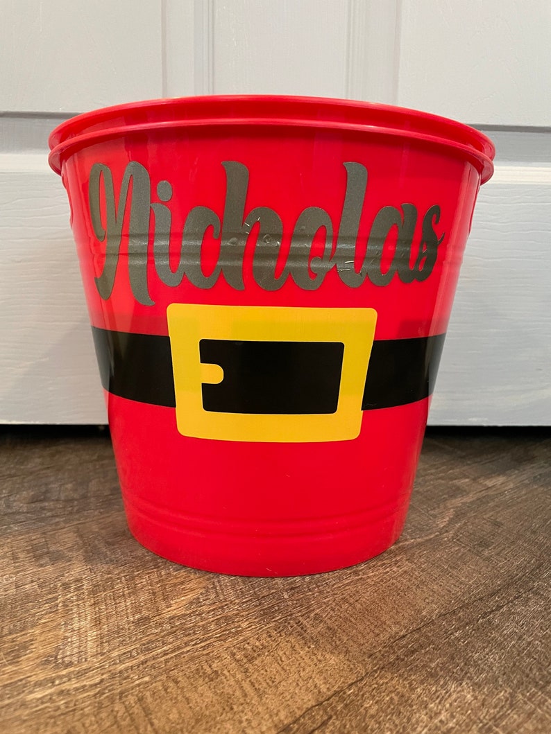 Personalized Buckets Gifts for Kids Christmas Decor Holiday Etsy