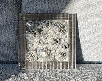 Disco Ball Wall Art Work Medium 20x20cm