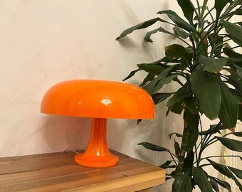 Lampe champignon Artemide Nessino originale orange