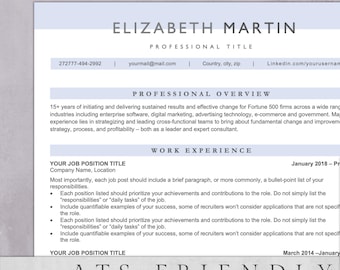 ATS Resume Template: Professional CV Design Google Docs