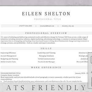 2025 Google Docs ATS Friendly Resume Template | ATS Resume Template Word, Pages | CV Professional | Resume Template | Resume Download