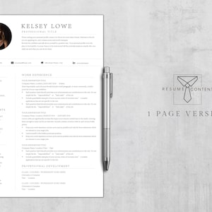 May include: A black and white resume template with a simple design. The template includes sections for education, work experience, achievements, skills, and professional development. The template also includes a headshot of the applicant.