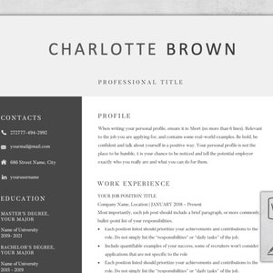 Professional Pages Resume | Modern Resume Pages | CV Template Pages | Resume with Cover Letter, References Page | Pages CV Template Download