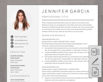 Plantilla de CV profesional: Diseño de CV de una página (Google Docs, Word, Pages)