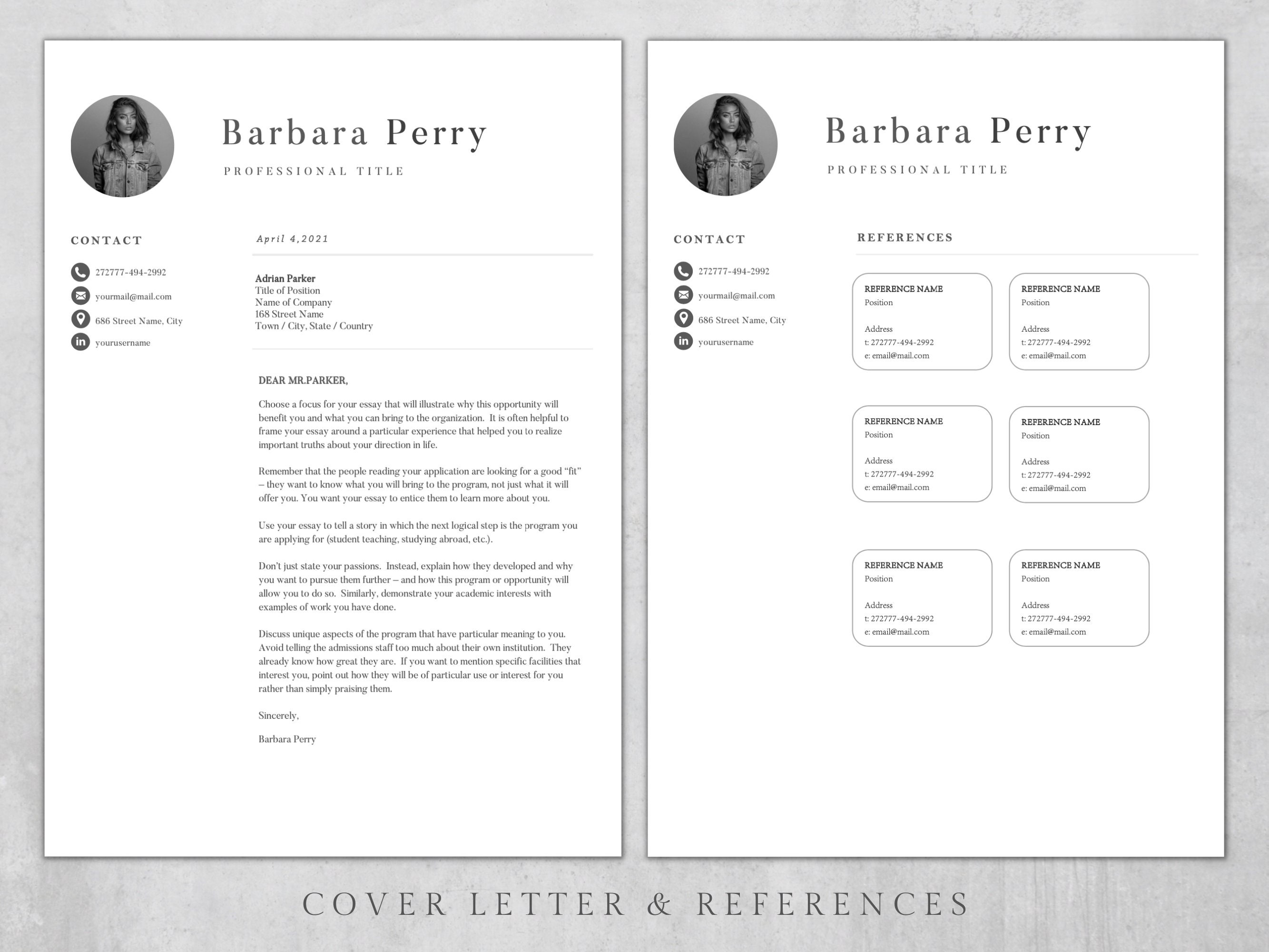 resume-template-word-resume-template-pages-modern-resume-etsy