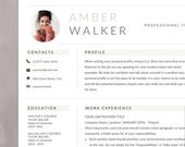 Modern Resume Template with Photo: Professional CV Design