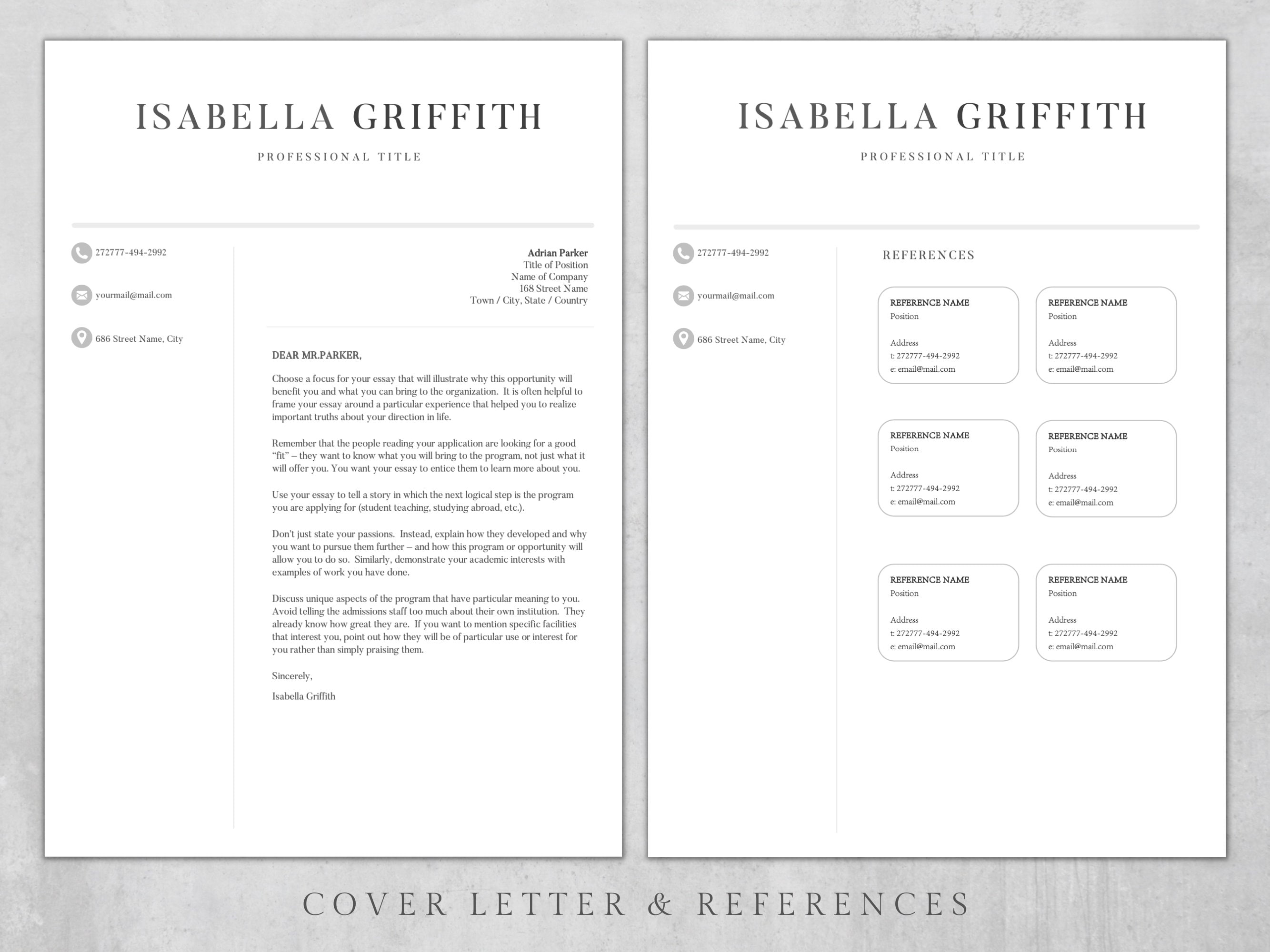 Professional Resume Template 2025 Resume Template Cover Etsy