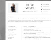 Modern Resume Template with Photo: 2-Page CV (Word, Pages)