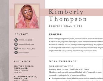 Pink Resume Template: Modern CV Design