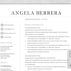 Resume Template 1,2 Pages | CV Template | Cover Letter | Professional Resume for Windows and Mac | Minimal Resume | Modern Resume Template