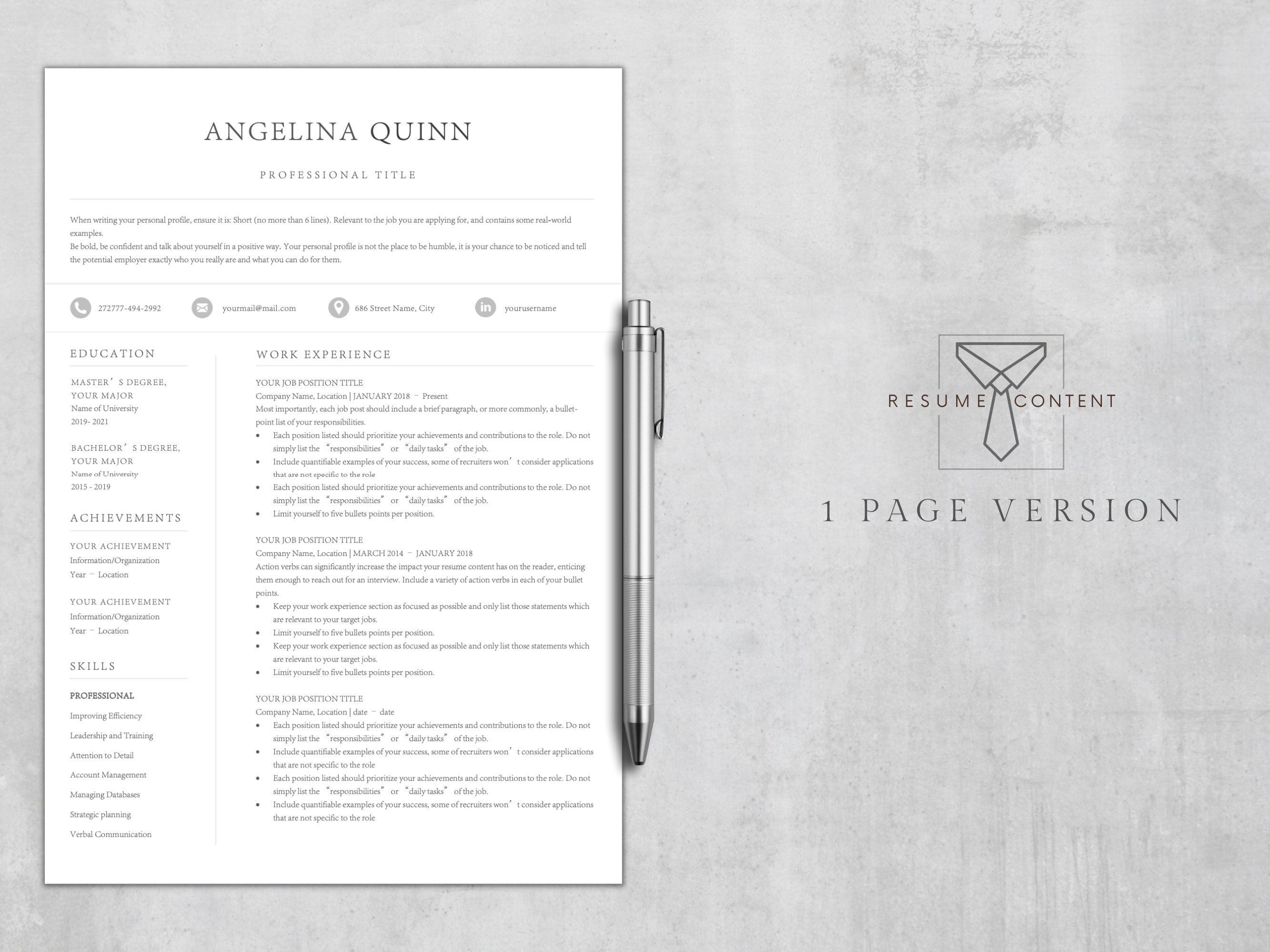 2025 Minimalist Resume Template Clean Resume Resume Template for Word