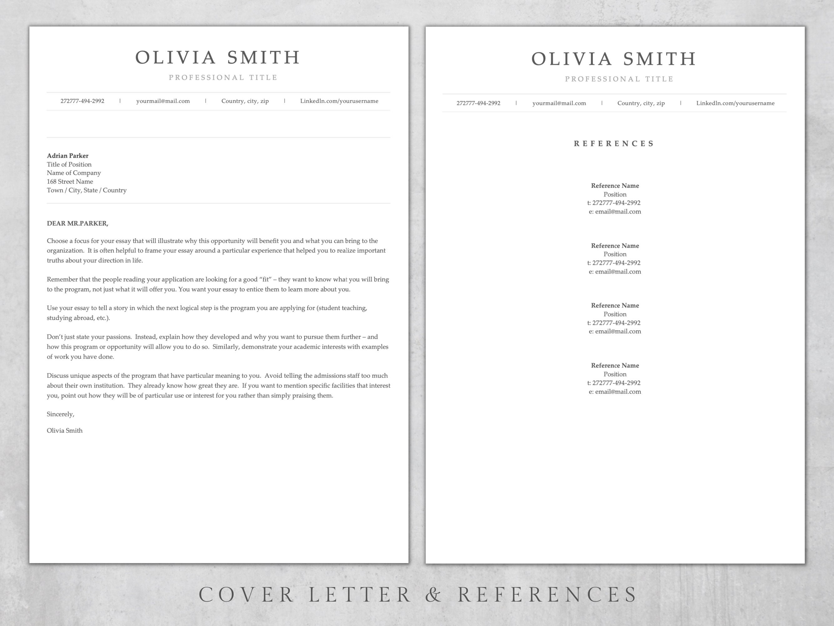2024 ATS Resume Template Ats Friendly Resume Ats Resume Template Word