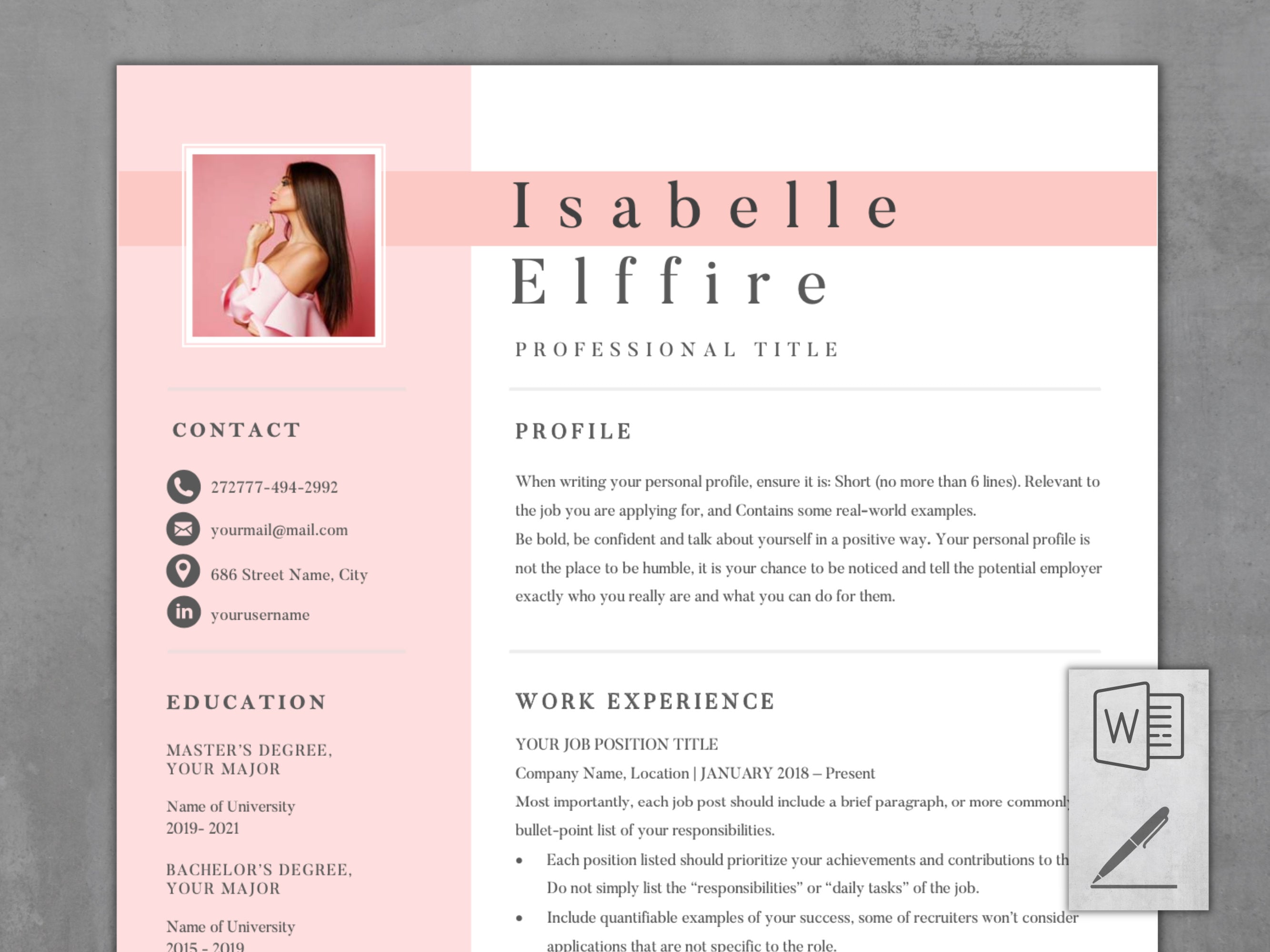 girl resume format pdf